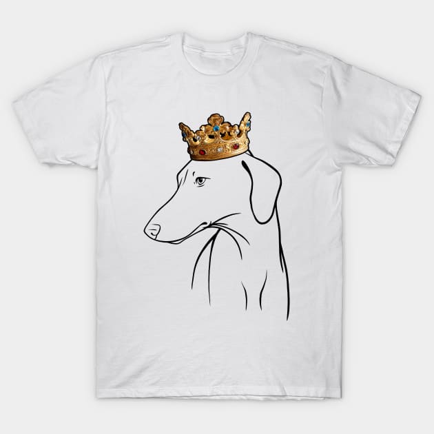 Azawakh Dog King Queen Wearing Crown T-Shirt by millersye